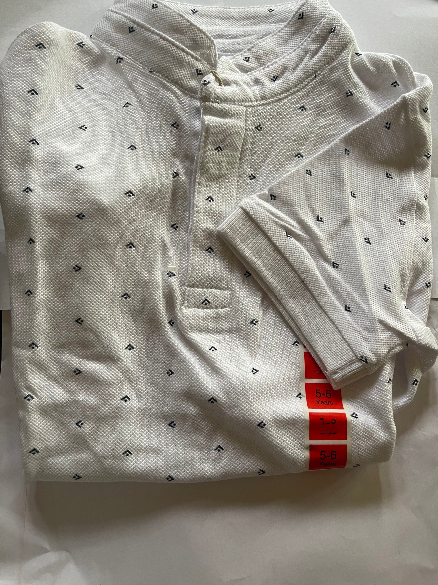 White Mandarin collar tshirt