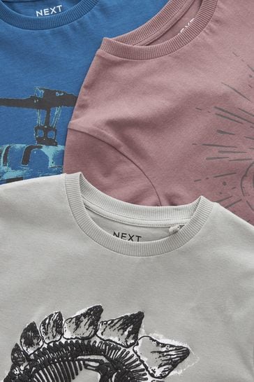 Mineral Blues Sketchy Graphics Graphic T-Shirts 3 Pack