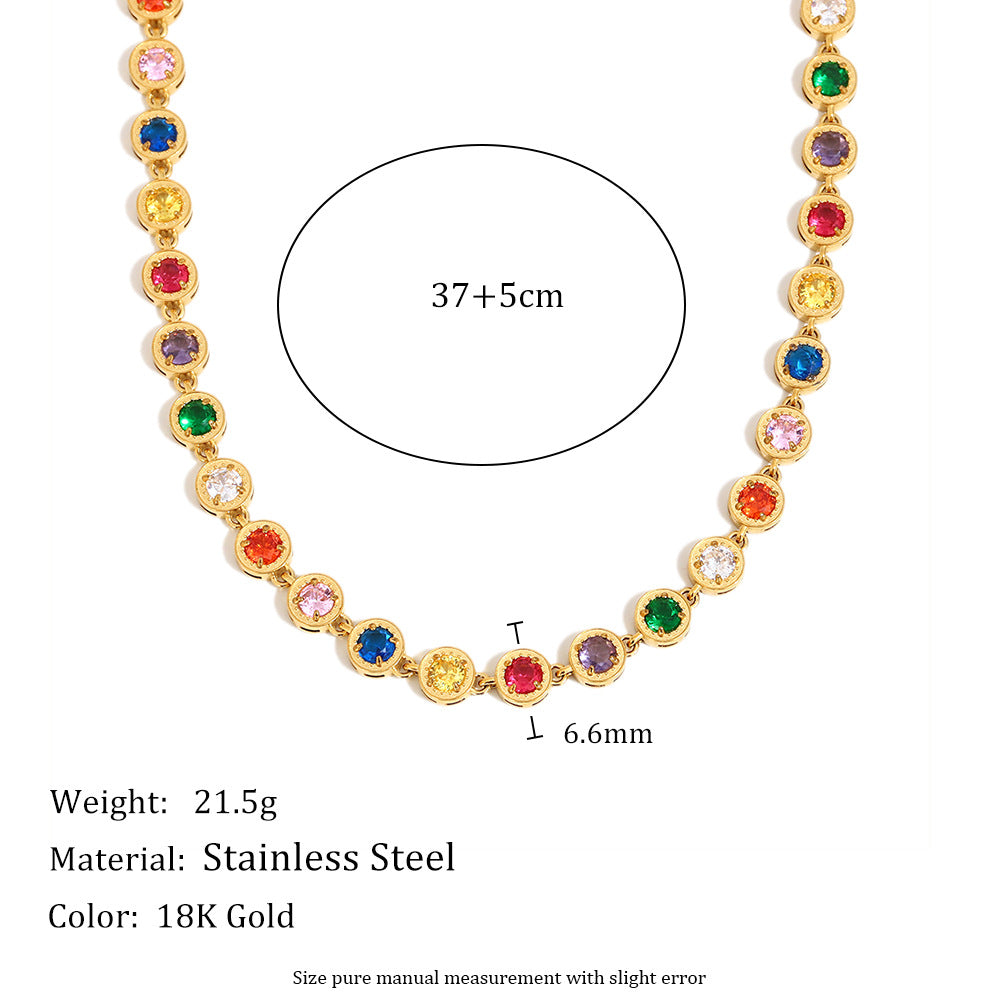 Colorful Necklace and Bracelet Set