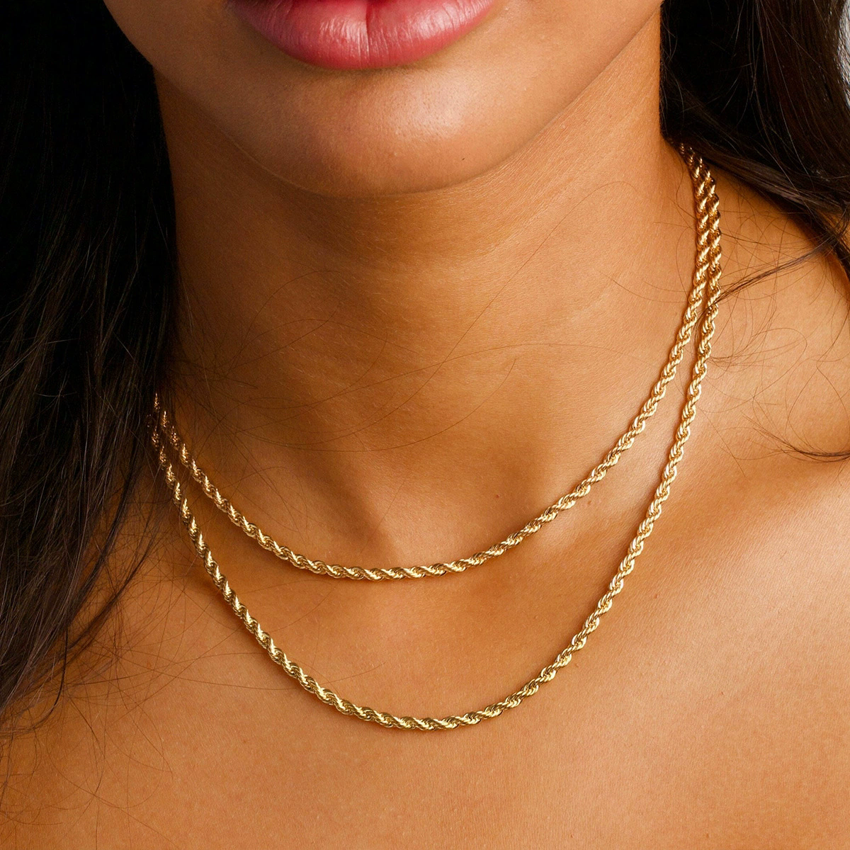Chunky Rope Chain Choker Necklace
