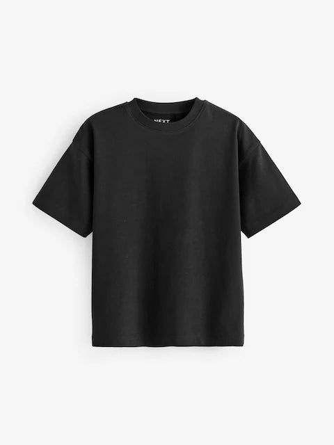 Black Relaxed Fit Short Sleeve T-Shirt
