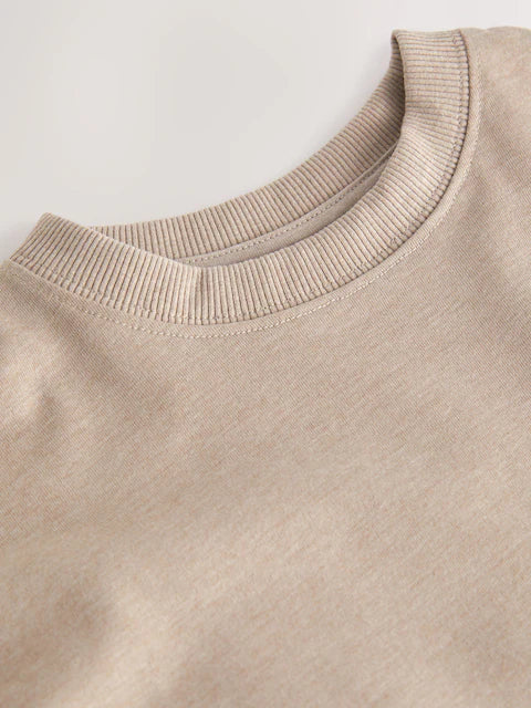 Brown Natural Relaxed Fit Short Sleeve T-Shirt