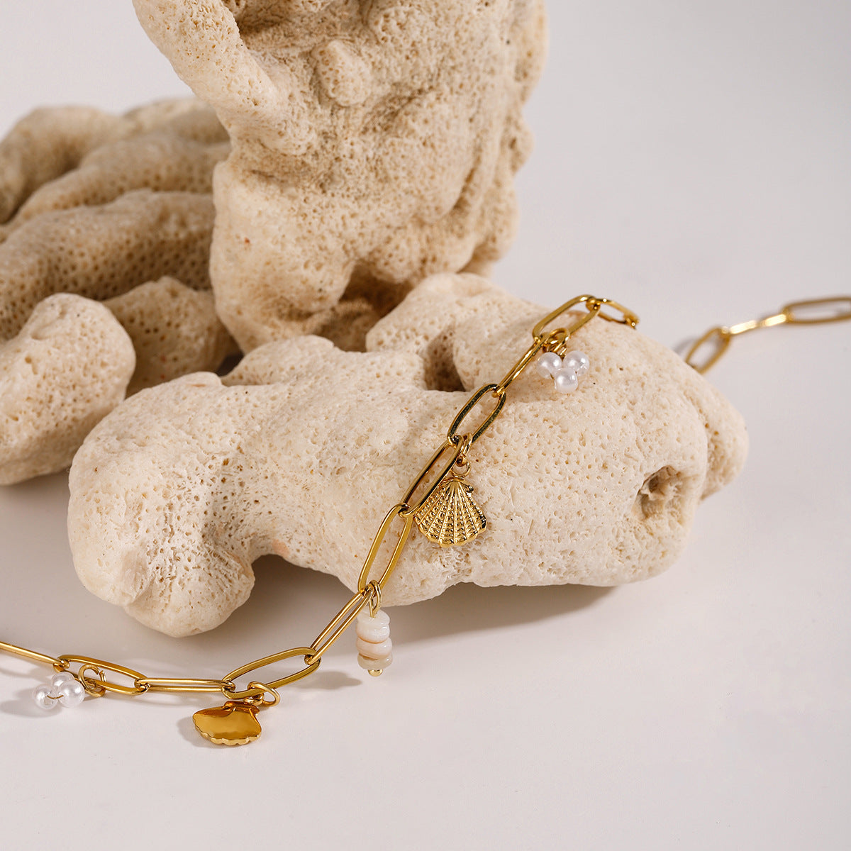 Sea Shell Charm Necklace Chain
