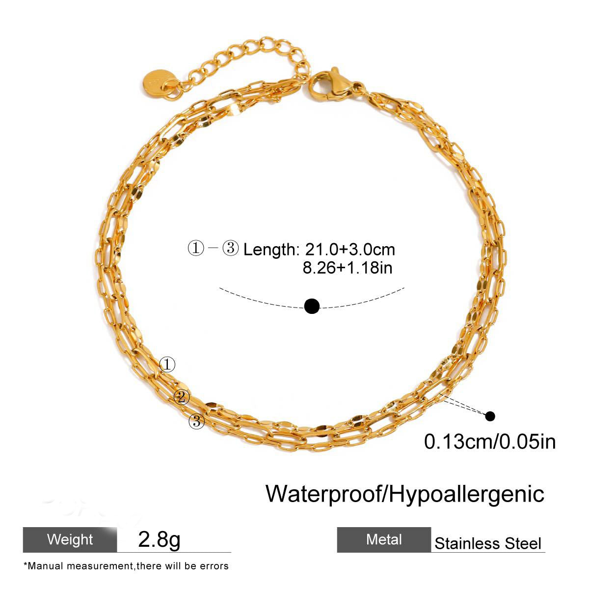 3 Layered Anklet