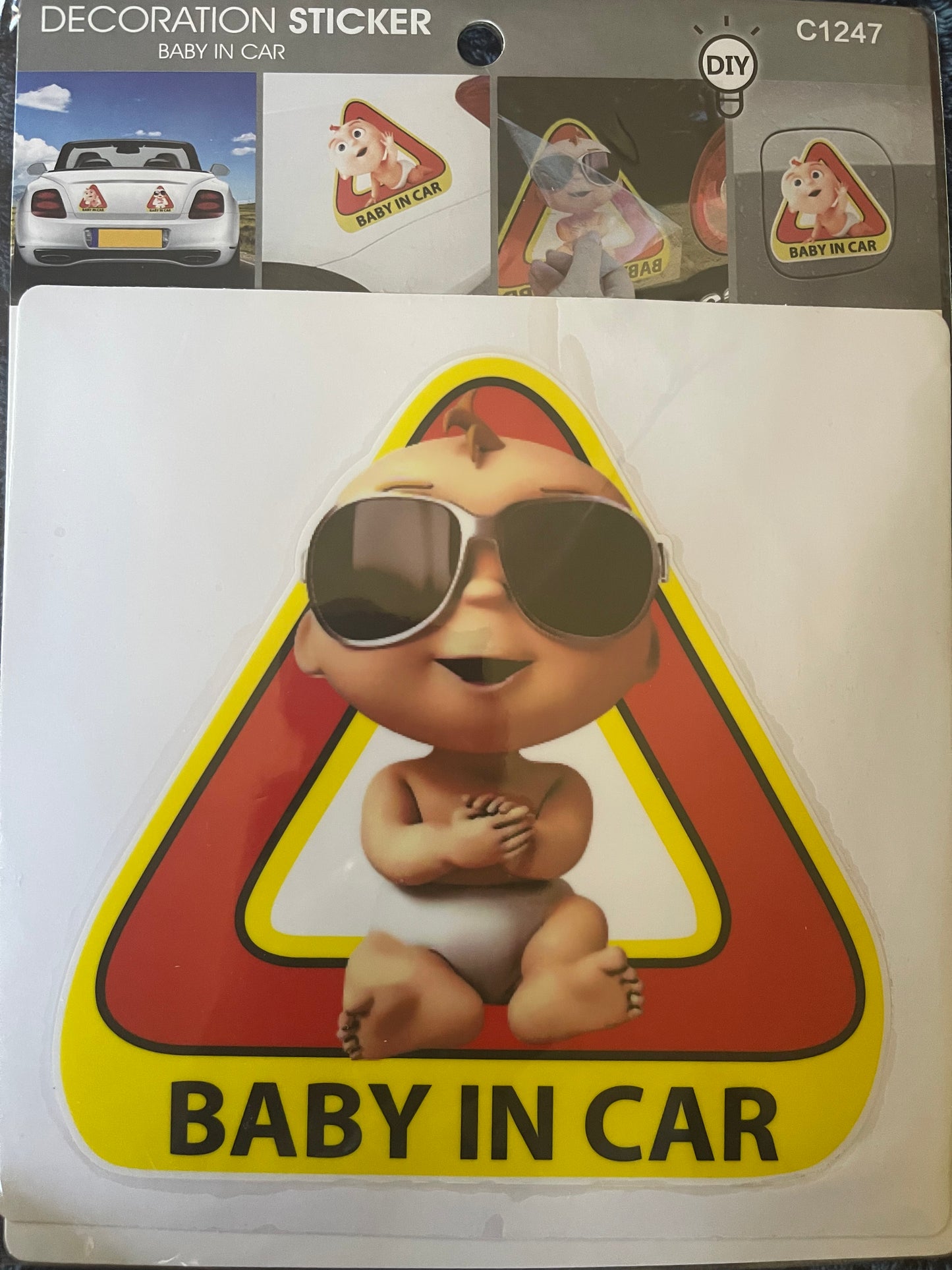 Sticker - Baby in car