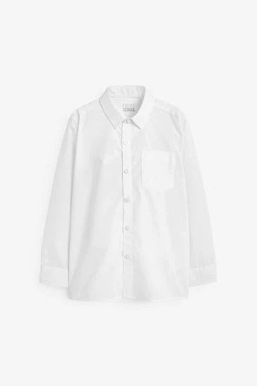 White 2 Pack Long Sleeve School Shirts