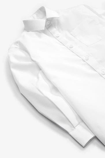 White 2 Pack Long Sleeve School Shirts