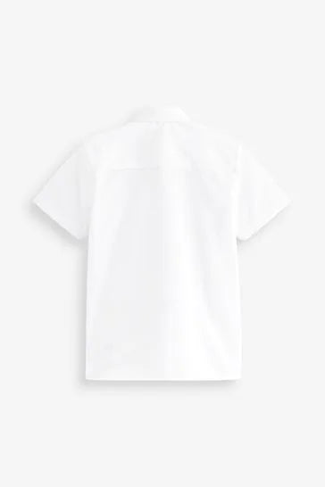 White 2 Pack Easy Touch Fastening Short Sleeve School Shirts