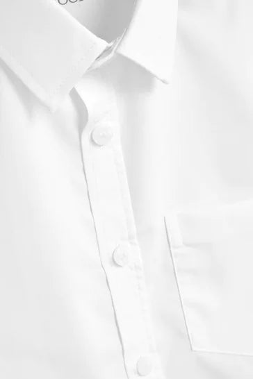White 2 Pack Easy Touch Fastening Short Sleeve School Shirts