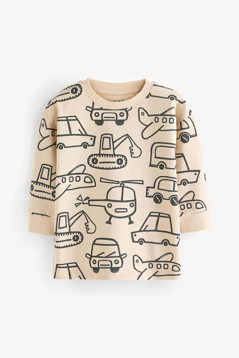 Black/Grey Long Sleeve Transport T-Shirts (3 Pack)