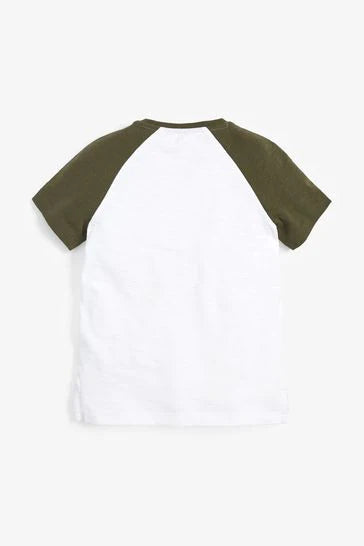 Green/Black Camo 3 Pack Raglan T-Shirts