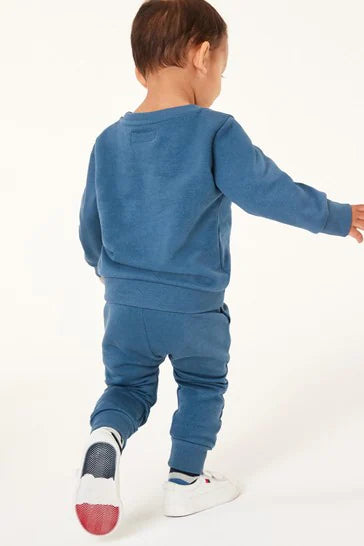 Mid Blue-Next Jersey Sweatshirt And Joggers Set