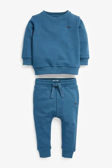 Mid Blue-Next Jersey Sweatshirt And Joggers Set