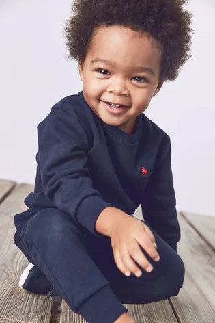 Navy Blue-Next Jersey Sweatshirt And Joggers Set