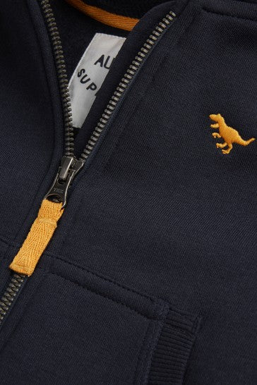 Navy Blue - Essential Zip Through Hoodie