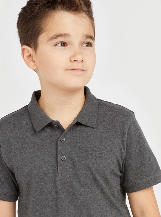 Dark Grey Polo T-Shirt