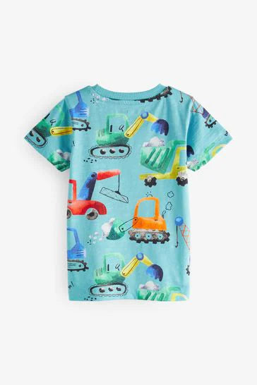 Blue/ Green Diggers Short Sleeve Character T-Shirts 3 Pack