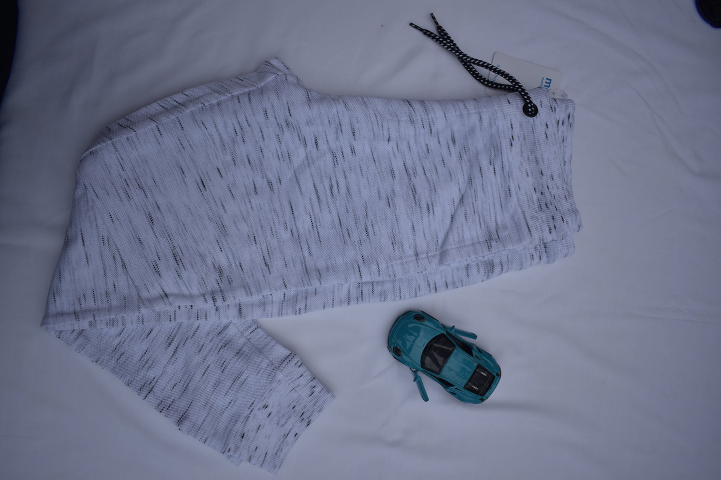 White Joggers with a dash of black