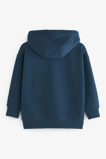 Navy Blue Jersey Hoodie