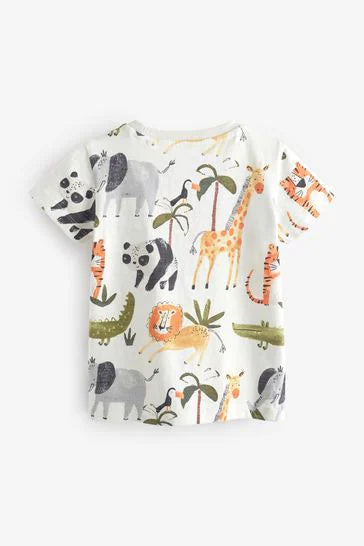 Short Sleeve Khaki Green Safari T-Shirts 3 Pack