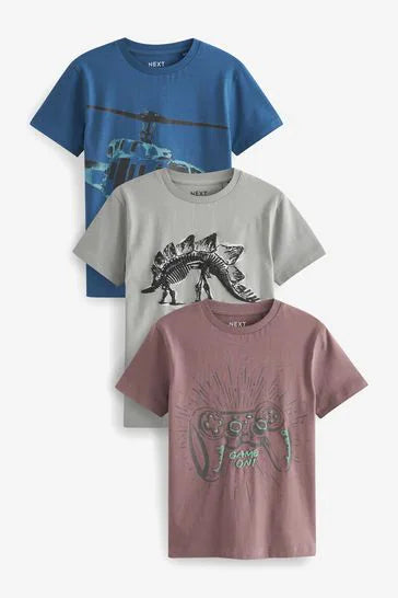Mineral Blues Sketchy Graphics Graphic T-Shirts 3 Pack