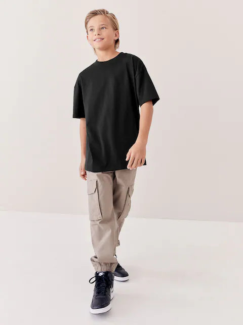 Black Relaxed Fit Short Sleeve T-Shirt