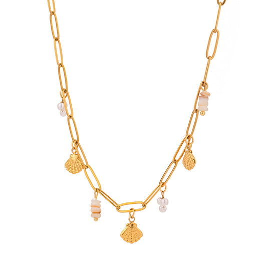 Sea Shell Charm  Necklace Chain