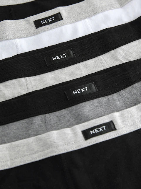 Grey Soft Waistband Trunks 5 Pack