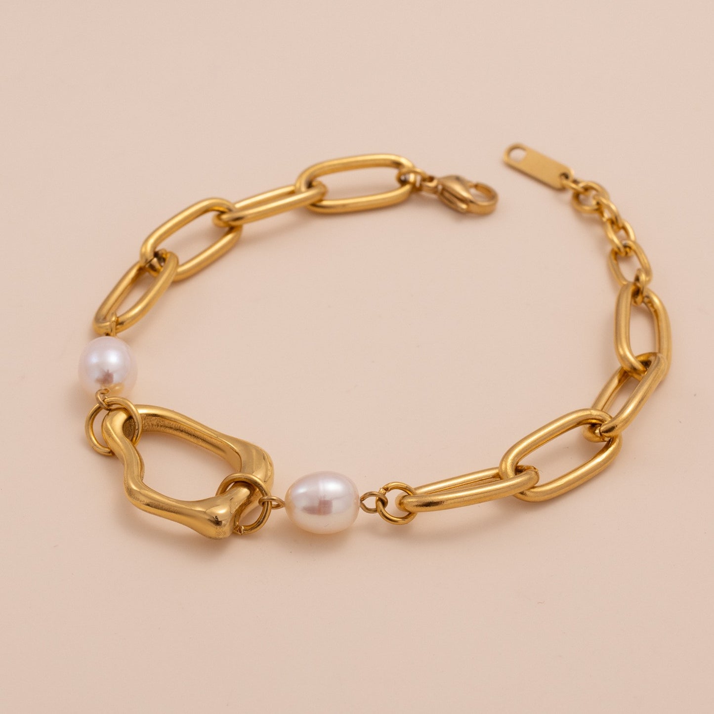 Pearl Irregular Pendant - Necklace & Bracelet Set