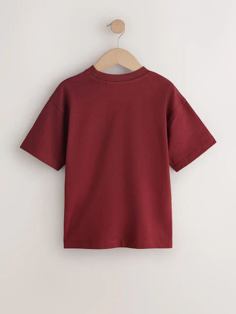 Berry Red Varsity Short Sleeve Graphic T-Shirt