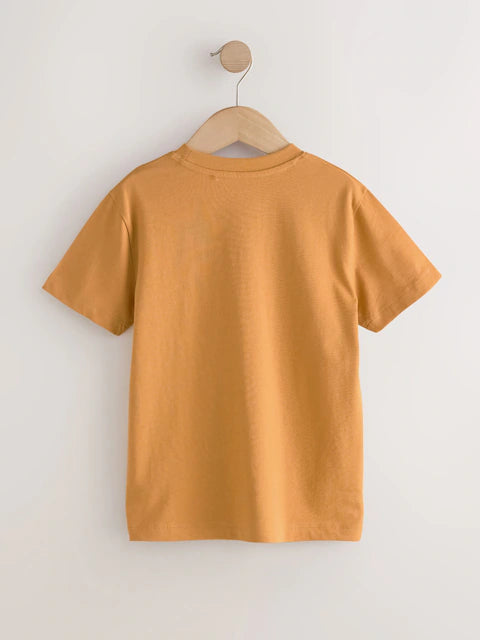 Berry/Navy/Teal/Ochre Short Sleeve Stag Embroidered T-Shirts 4 Pack