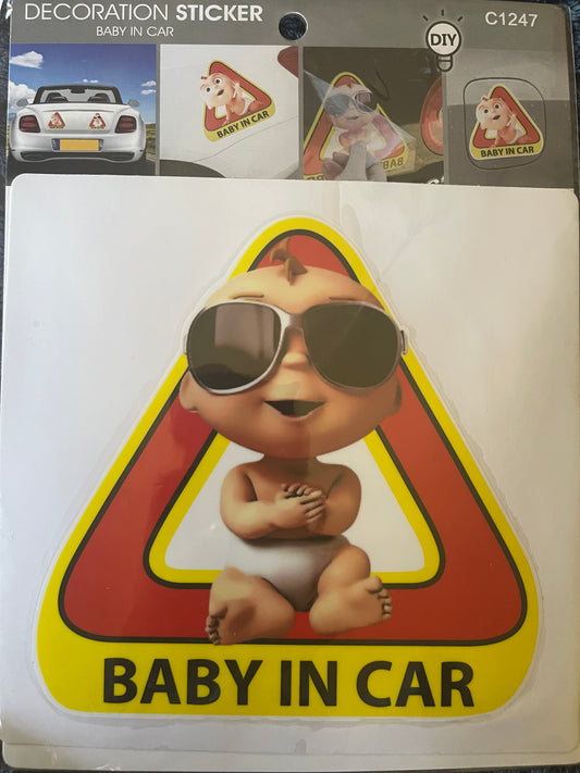 Sticker - Baby in car