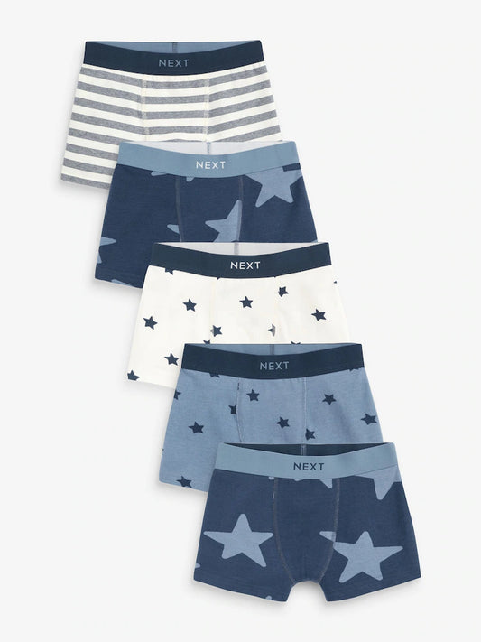 Blue Star Print Trunks - 5 Pack