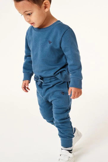 Mid Blue-Next Jersey Sweatshirt And Joggers Set