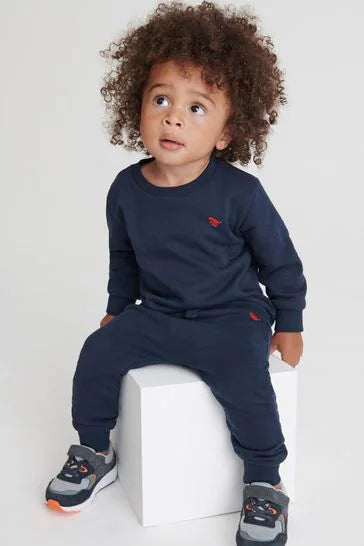 Navy Blue-Next Jersey Sweatshirt And Joggers Set