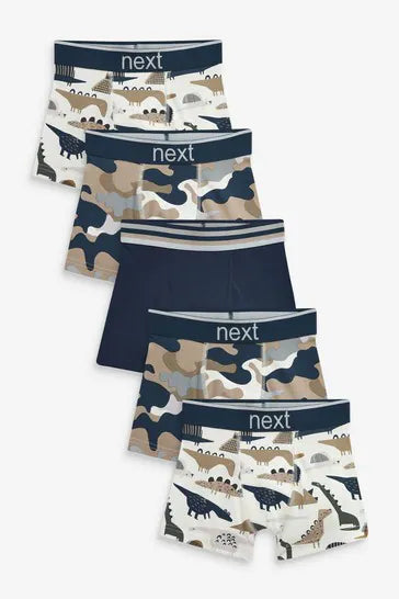 Natural Dino Camouflage Trunks 5 Pack