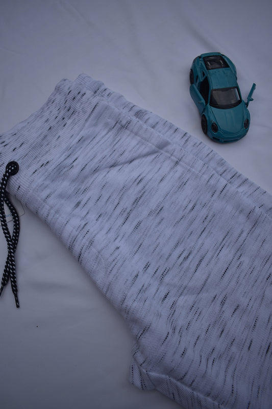 White Joggers with a dash of black