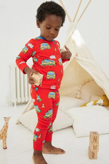 Red/ Blue Emergency transport 3 Pack Snuggle Pyjamas