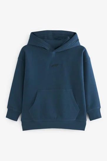 Navy Blue Jersey Hoodie
